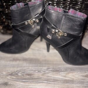Tommy Hilfiger Black Ankle Boots with Buckle Detail